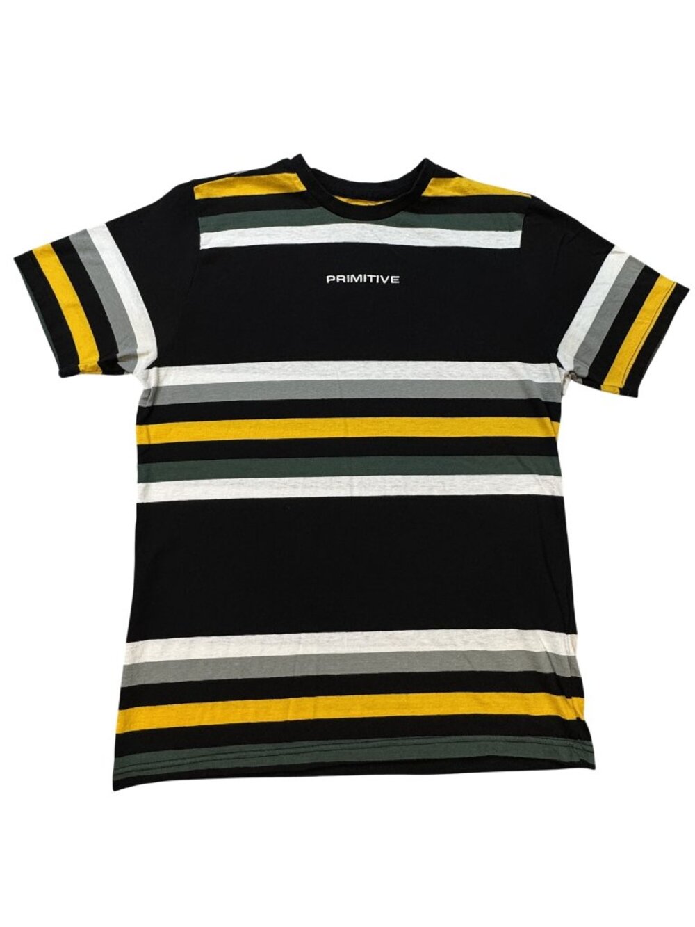 Primitive Skateboarding Striped Short-Sleeve T-Shirt Mens Medium Multicolor Top